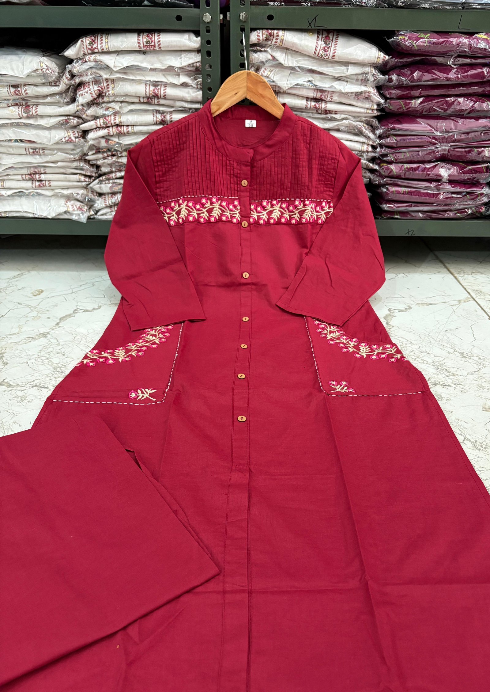 Cotton Embroidered Co-Ord Set